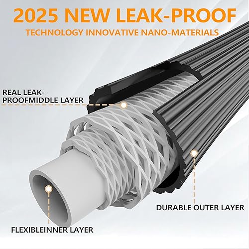 Miniatura 2 de Manguera de jardín de 75 pies  Manguera de agua flexible mejorada 2025  Tubo de lavado de coche ultraligero sin torceduras con pulverizador de 10