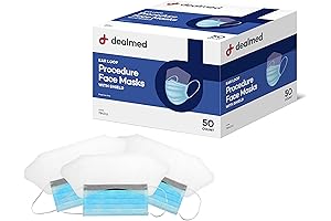 Dealmed Face Masks with Ear Loops and Eye Shield | Protection Comfort