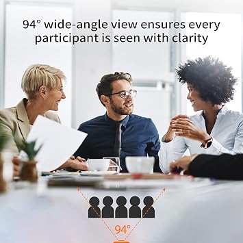 j5create 4K Wide Angle Webcam with Microphone/Privacy Cover for Video Conferencing, Streaming, Recording and Online Teaching, Supports Zoom, Skype, Teams, OBS and More (JVU430)