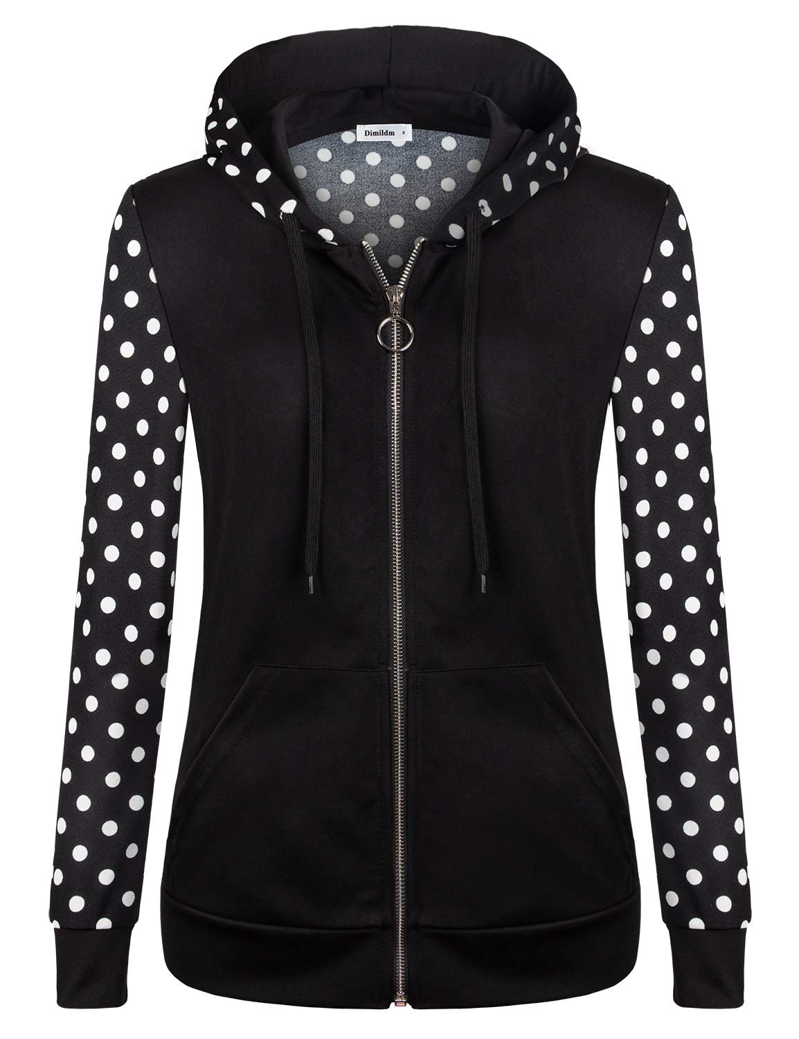 Women's Long Sleeve Full Zip-up Hoodie Casual Sweatshirt Hooded Lightweight Jacket with Kangaroo Pockets