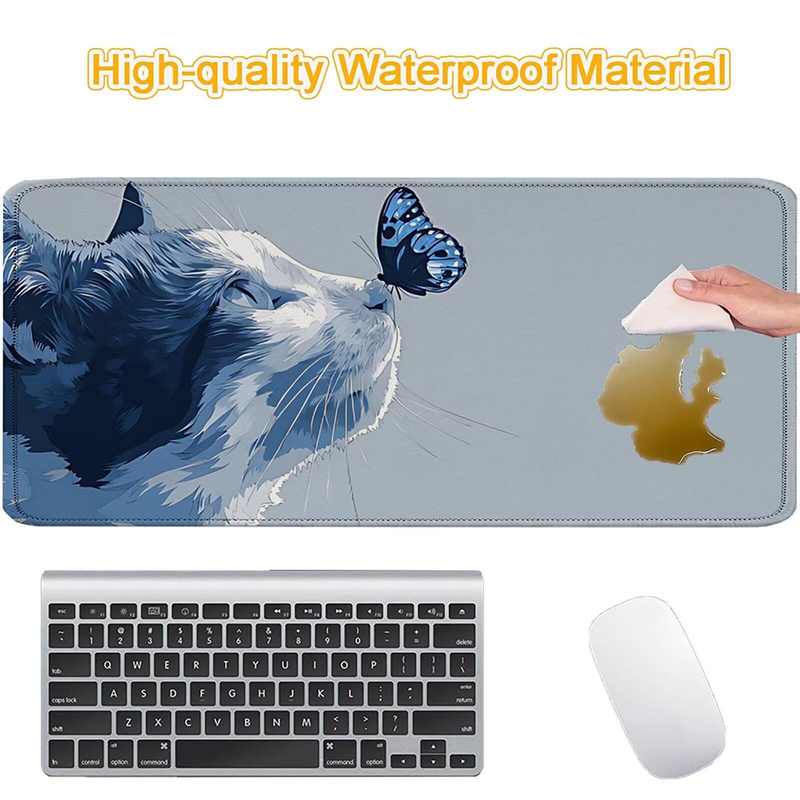 Tappetino Mouse 900x450mm | Superficie Ultra-Liscia, grigio 0-z362
