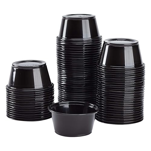 Karat FP-P325-PPB 3.25 oz PP Portion Cups - Negro (caja de 2500)