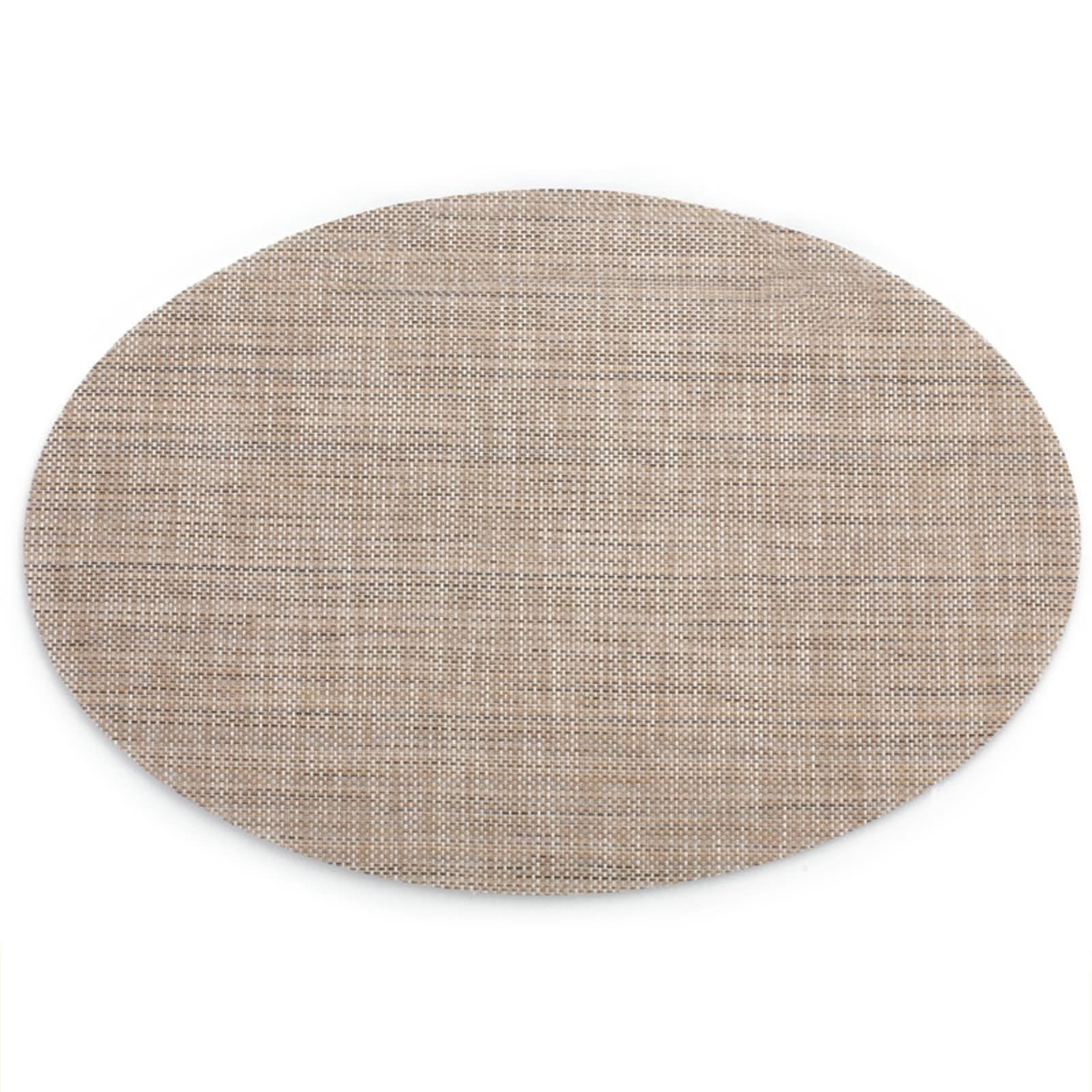 Lot de 6 sets de table ovales marron pour repas en salle à manger