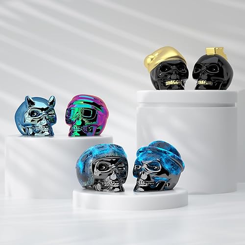 Miniatura 6 de Readaeer Moldes de silicona de calavera, moldes de calavera 3D, 6 estilos grandes de silicona para resina, hielo, chocolate, jabón, arcilla,