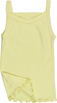ToBeInStyle Girl's 4-Pack Ruffle Hem Spaghetti Strap Tank Tops – 100% Cotton, Assorted Colors/Prints