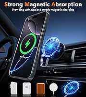 Vista 6 de FNTCASE - Funda para iPhone 16 Pro: magnética, mate, translúcida, de grado militar, protectora contra caídas, resistente, fina, duradera y a prueba