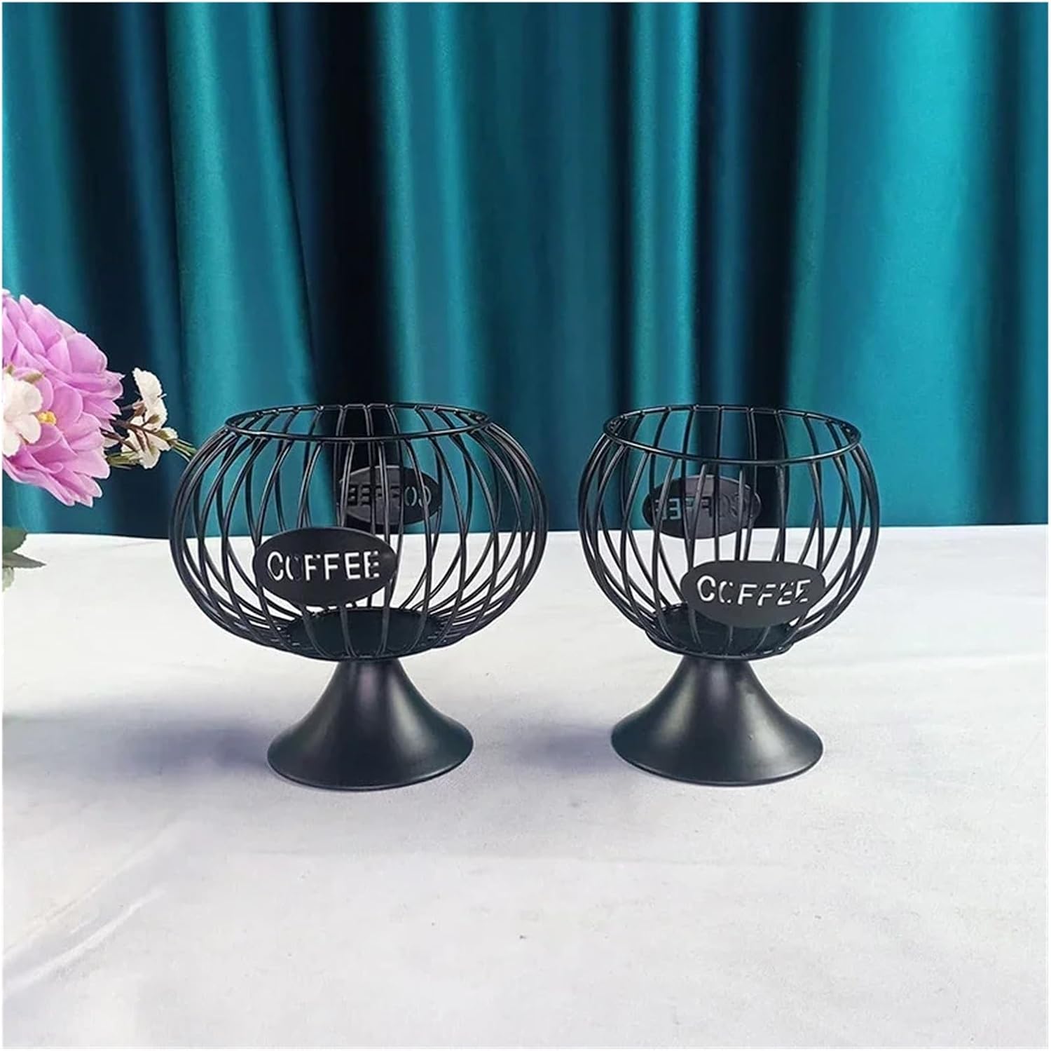 Coffee Pod Holder Hollow Coffee Capsule Basket Anti-Rust Iron Capsule Rack Shelf Storage Organizer Kitchen Storage(1pcs)