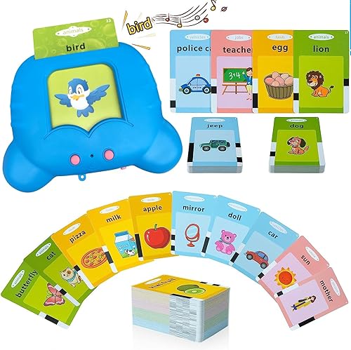 Tarjetas flash que hablan con palabras visuales, juguetes para niños pequeños, habla de bolsillo para niños pequeños, tarjetas didácticas de