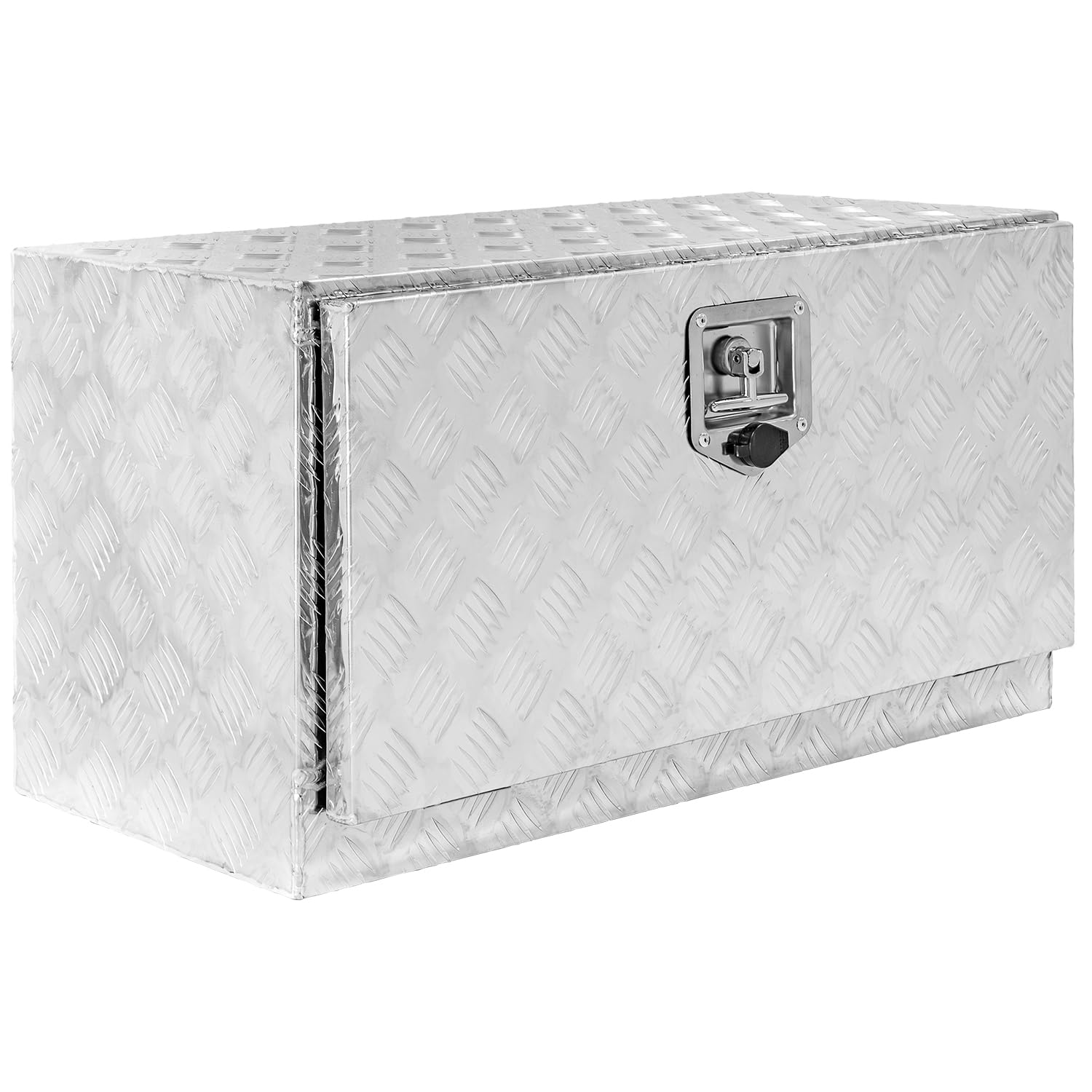 Trucky Aluminiowa skrzynka na przyczepę, 76 x 35 x 40 cm, skrzynka na narzędzia z zamkiem i kluczem, stabilna