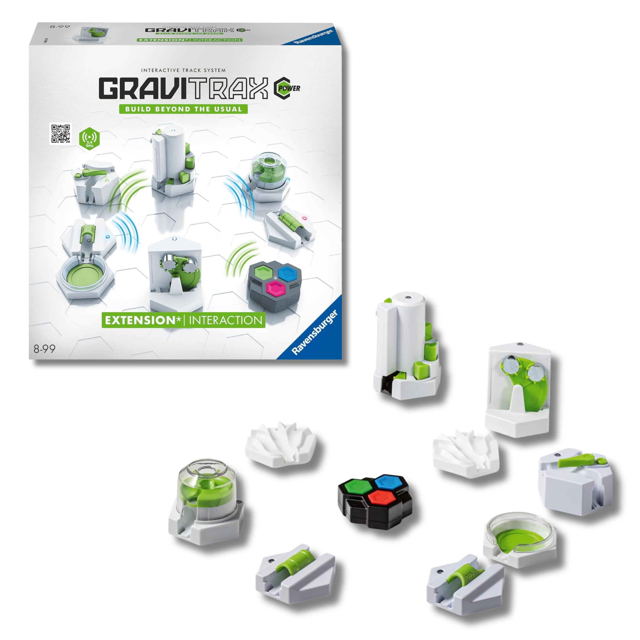 Ravensburger - GraviTrax Power Extension Interaction: Attiva elementi a distanza, Accessorio pista biglie, Gioco STEM 8+ anni e adulti, Non giocabile da solo, Compatibile con tutti i GraviTrax