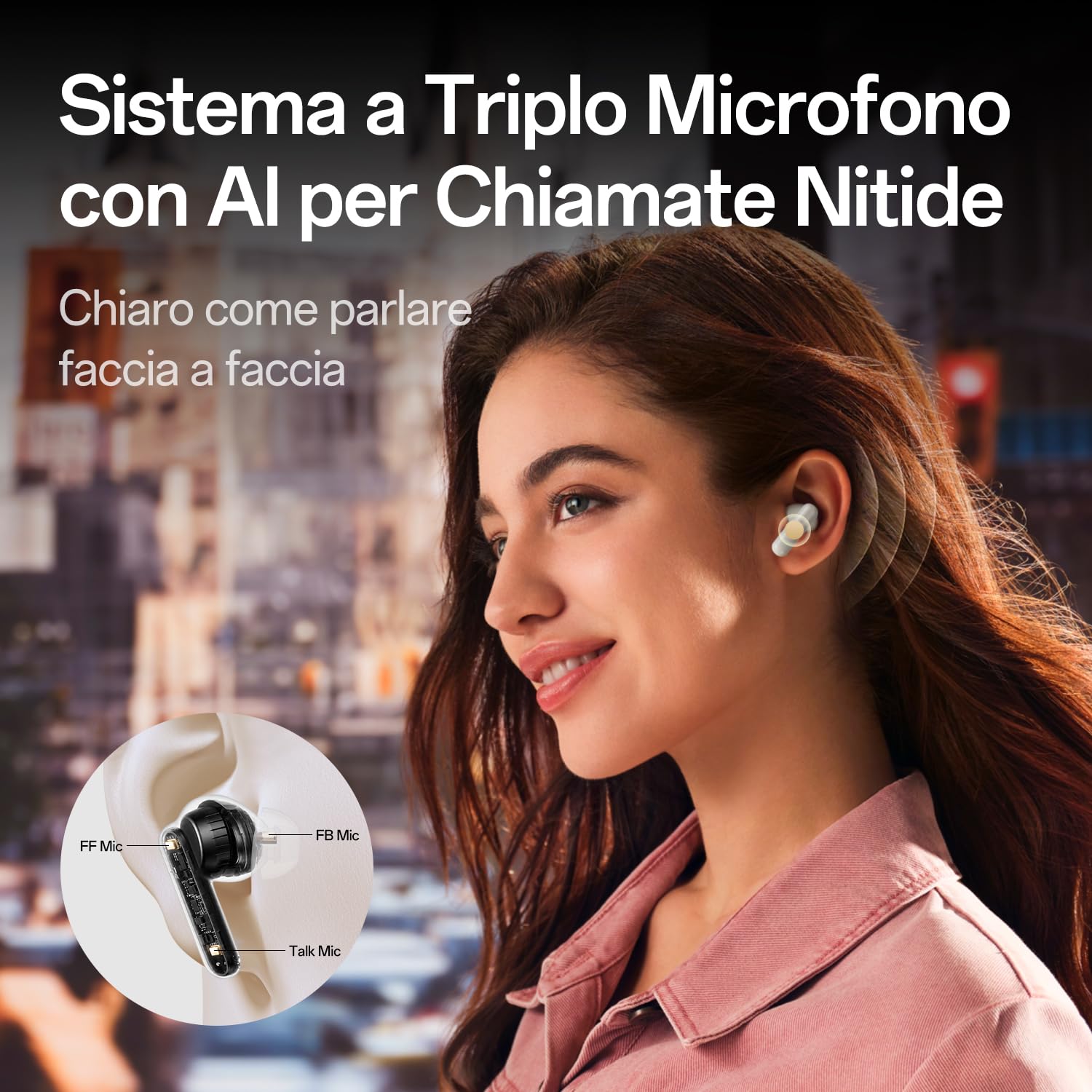 OPPO Enco Air5 Pro Auricolari In-Ear Wireless con ANC, Hi-Res Audio LDAC, Bluetooth 5.4, 43dB Cancellazione del Rumore, Multipoint, Nero
