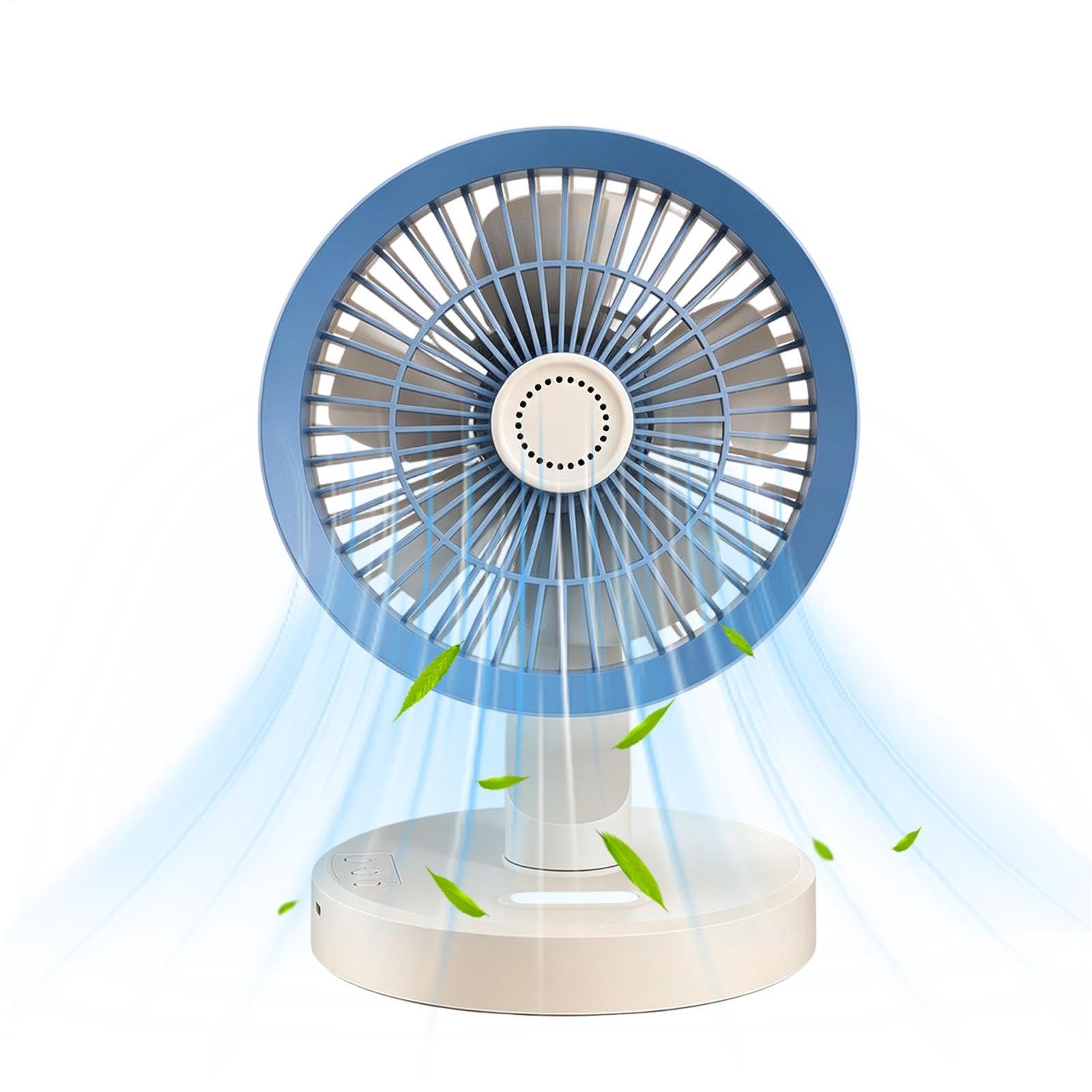 Ventilatore da comodino Oscillante Ricaricabile A Parete | Portatile Silenzioso Ventilatore Da Tavolo A Parete per Casa Camera da Soggiorno Cucina Ufficio Scuola Dormitorio