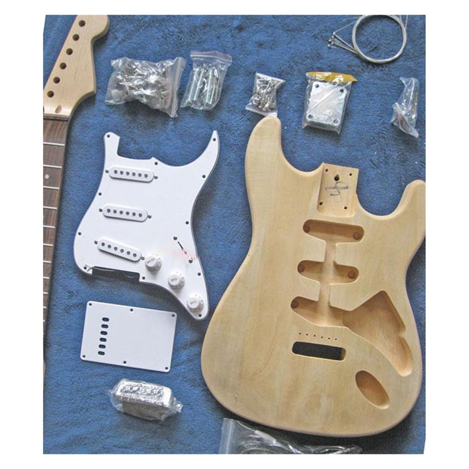 Unfinished Guitar Body DIY Basswood Body Kit For ST Electric Guitars