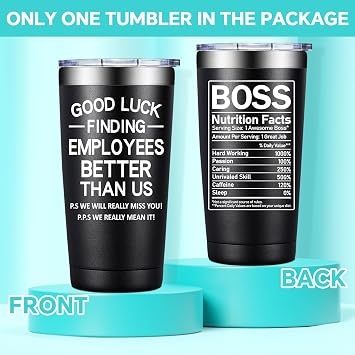 BIRGILT Going Away Gift for Boss from Employee - 20 oz Insulated Tumbler