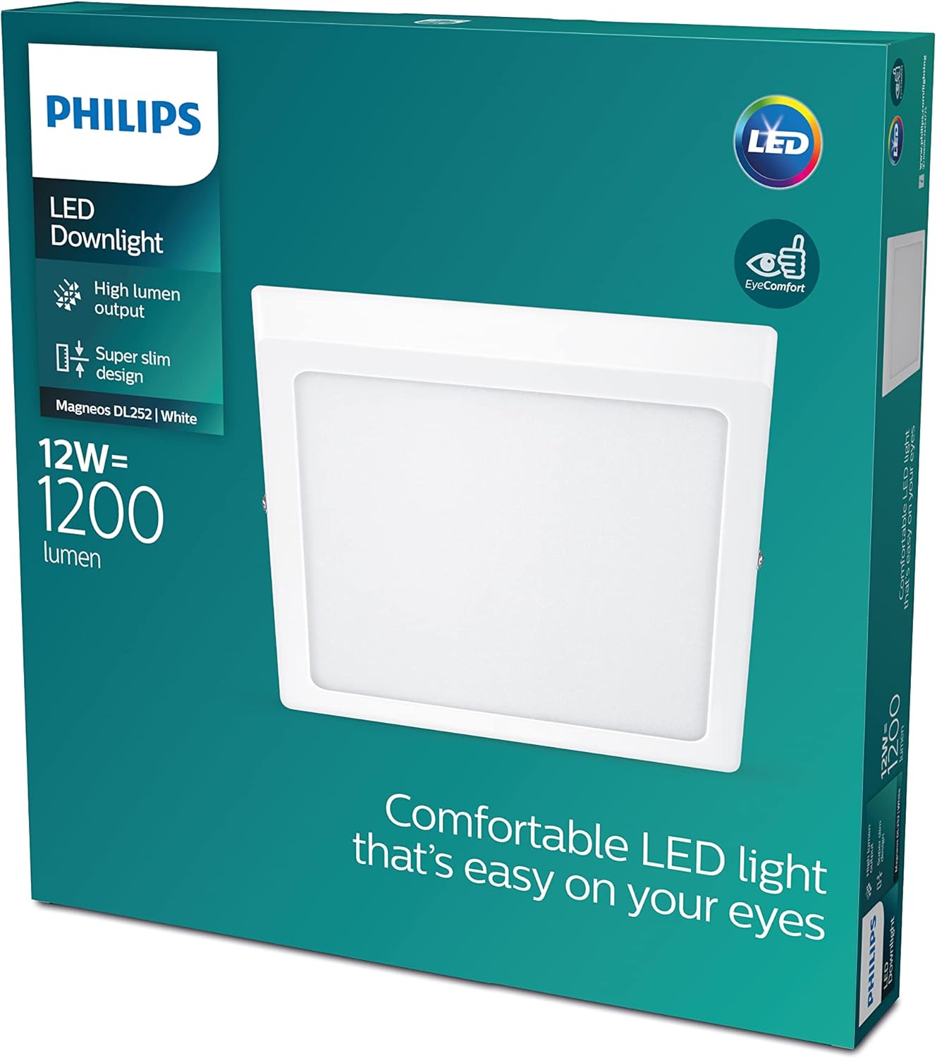 Philips LED Slim Surface DL252 Spotlight 27K 12W, Warm White. with