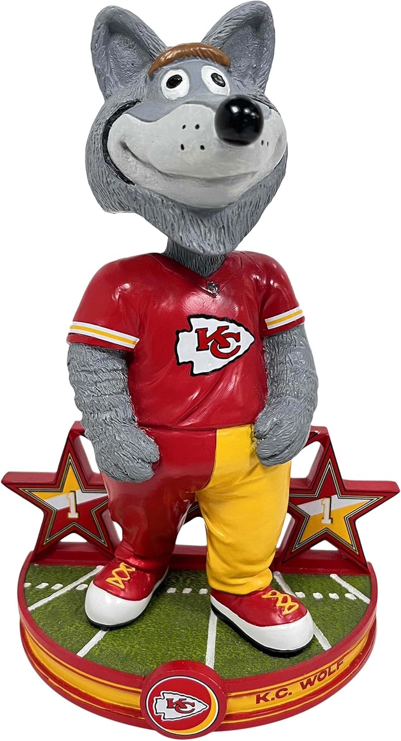 K.C. Wolf Kansas City Chiefs Superstar Series Bobblehead NFL Football