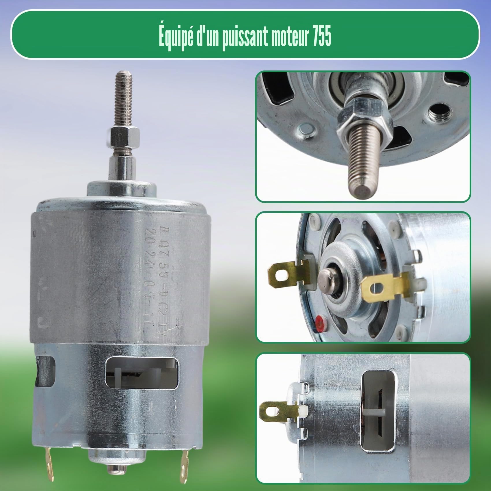 Moteur 755 CC pour débroussailleuse 21 V avec manche long pour couper et couper efficacement les mauvaises herbes