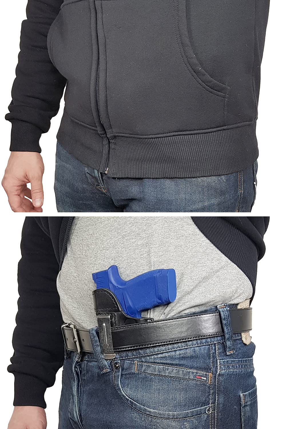 VlaMiTex IWB Fondina in Pelle per Glock 17 19 22 23 25 26 27 31 32 33 34 37