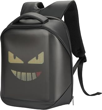 KEMIMOTO LED Backpack Programming Backpack for Motorcycle Travel and Camping Storage Laptop Backpack