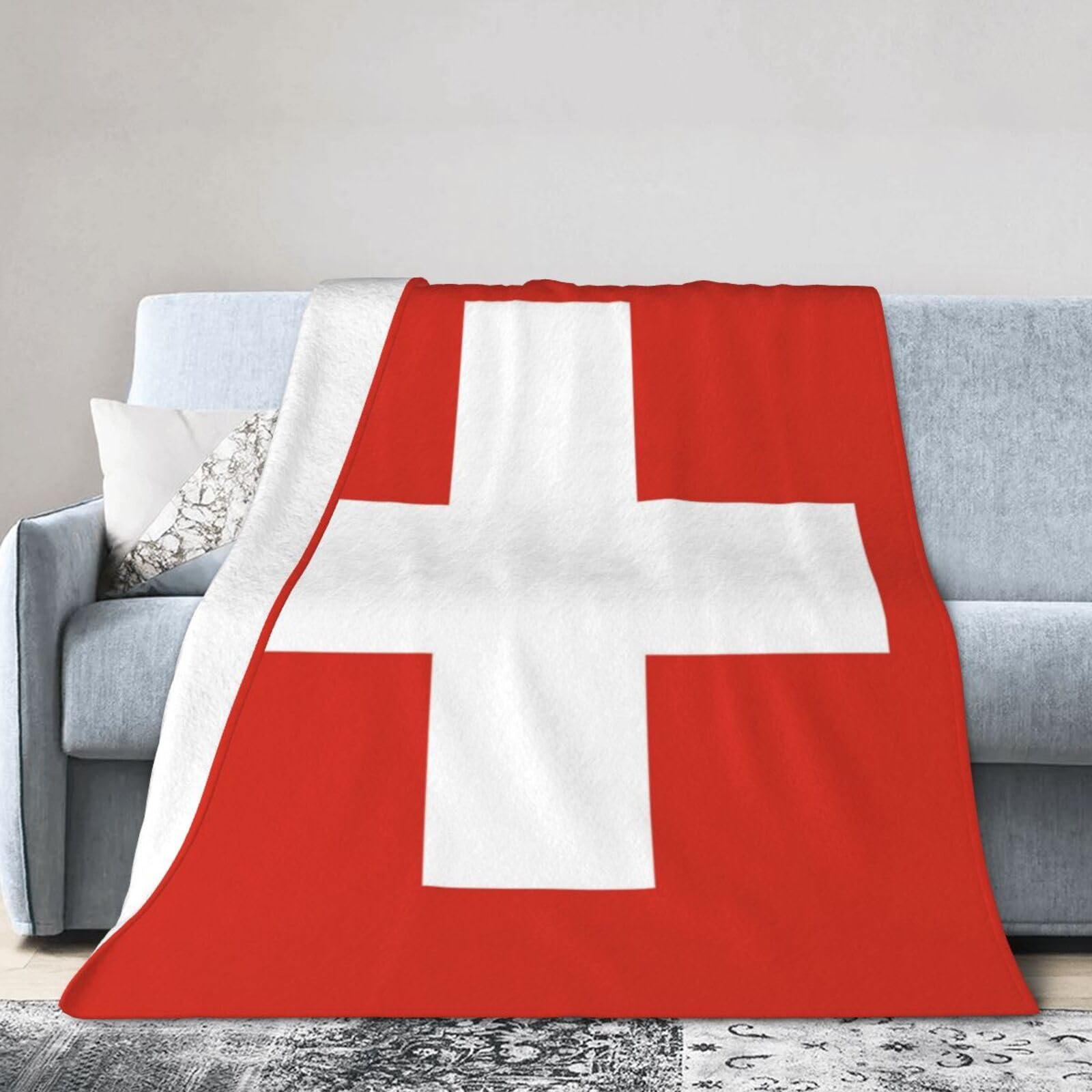 Kreuz Von Burgund Flagge – Ultraweiche Flanell-Fleece-Decke Für Sofa & Bett (versch. Größen)