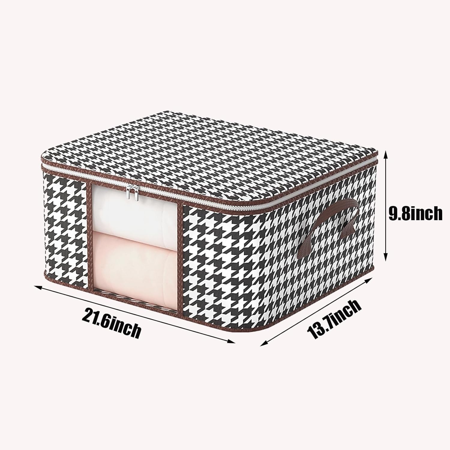 AOKLEY 3 Pack Storage Bag for Comforter, Foldable Fabric Storage Bins Boxes for Clothes, Storage Containers with lids for Organizing, Clothing, Bedroom, Closet, Dorm, Sweater, Quilts, Organizer (50L)