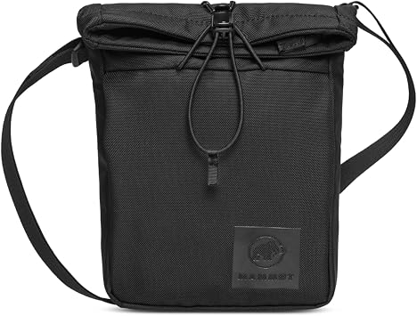 Mammut Xeron Pouch RT 2 Crossbody Bag with Roll-Top Closure and Water-Repellent Coating, Black, 2L