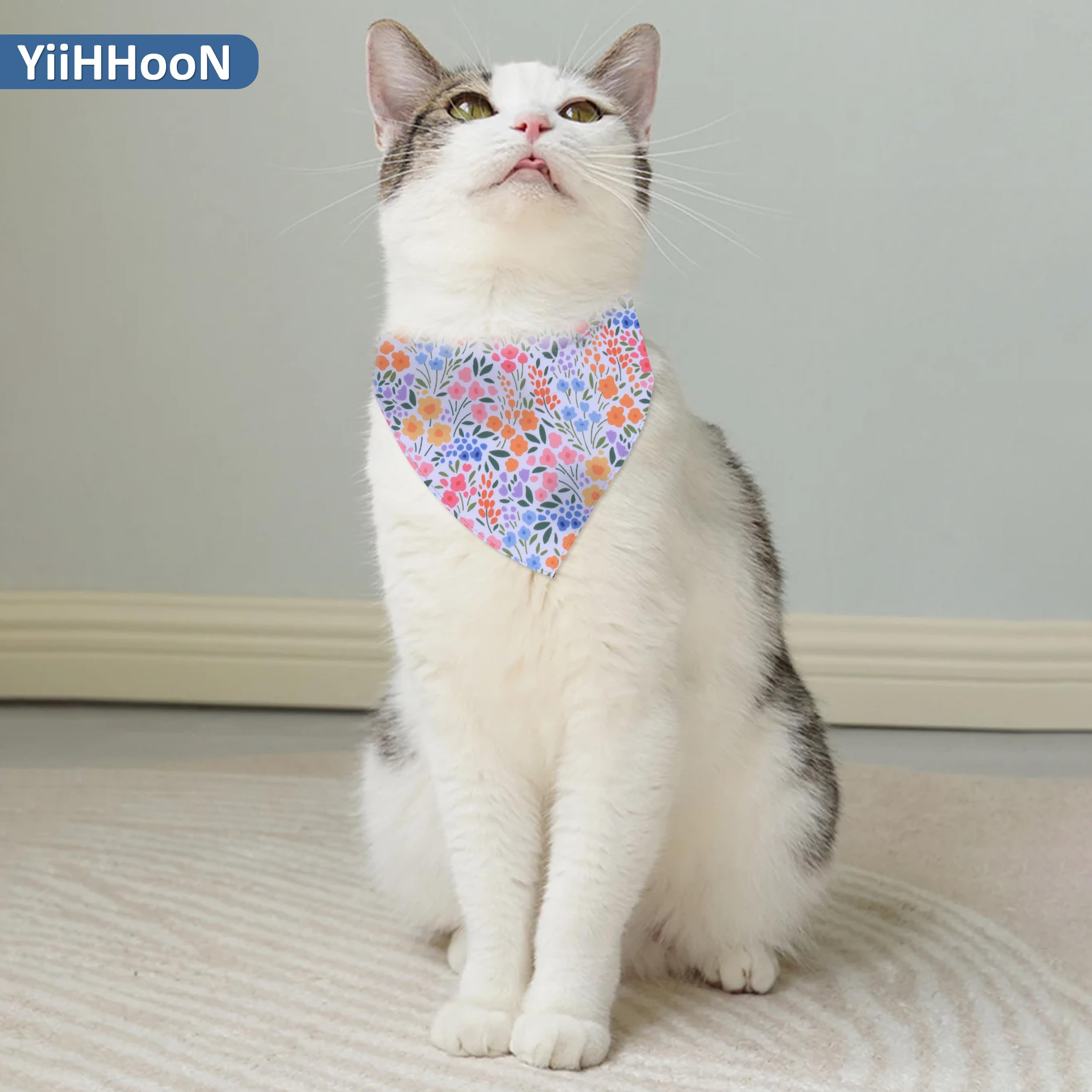 Hunde Bandana Kopftücher, 6 Stück Hundehalstuch und 6 Stück Stern Haarspangen, Hundebandana Dreieckstuch Hundehalstücher Katzenhalstuch für Kleine Mittel Hunde Katzen