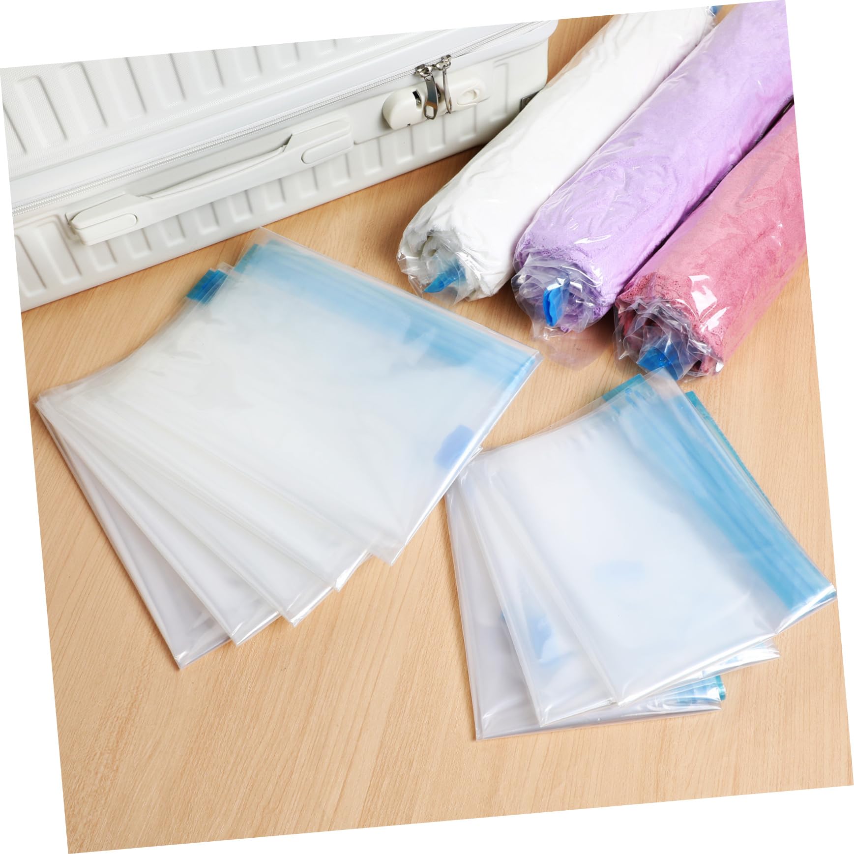 12 pezzi Borse da Viaggio Compressione Sottovuoto Buste per Abbigliamento e Organizer Impermeabili per Valigie per Viaggi e Stoccaggio Casa