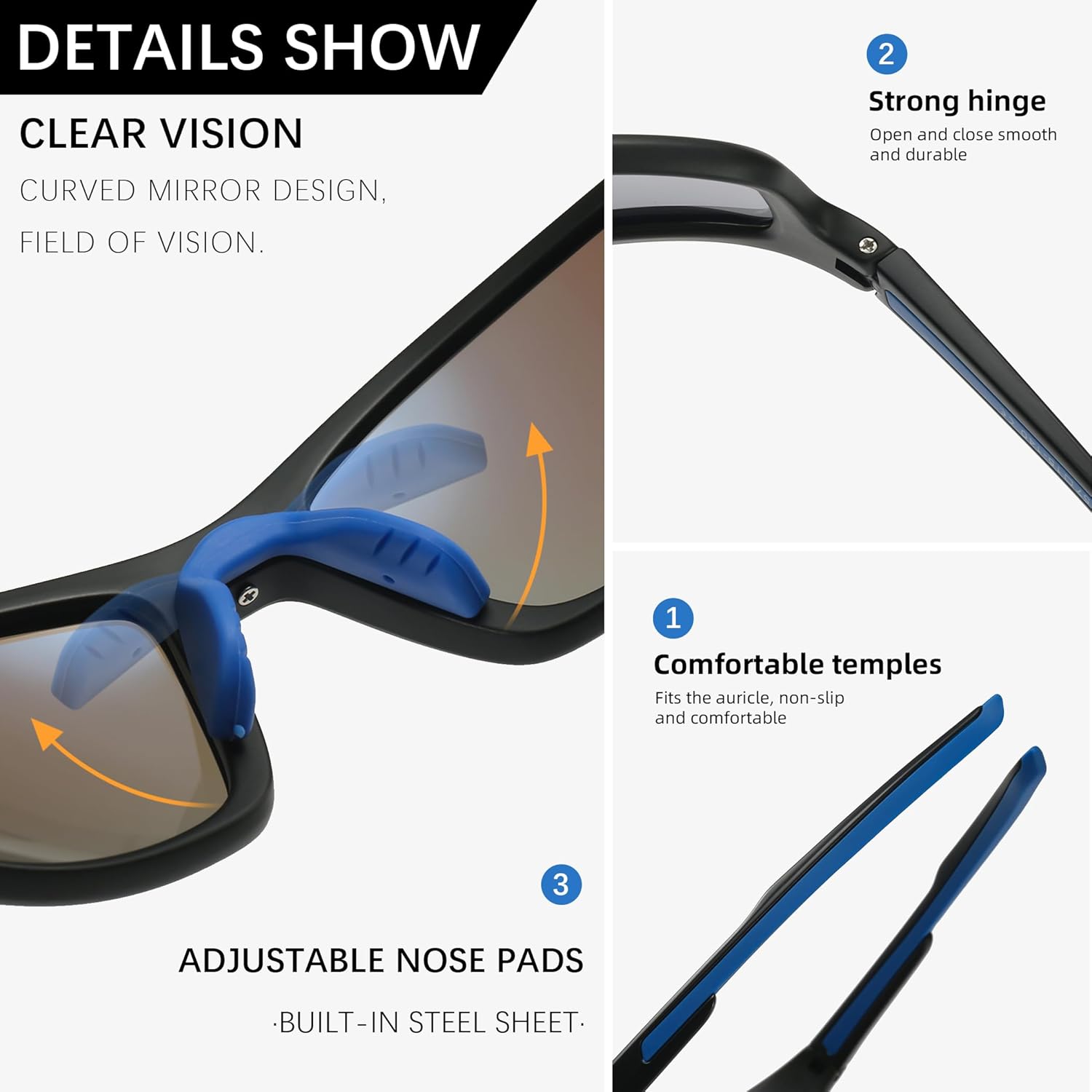 Cycling Sunglasses for Men Women Polarized Sports Sunglasses Running Ski - Image 6