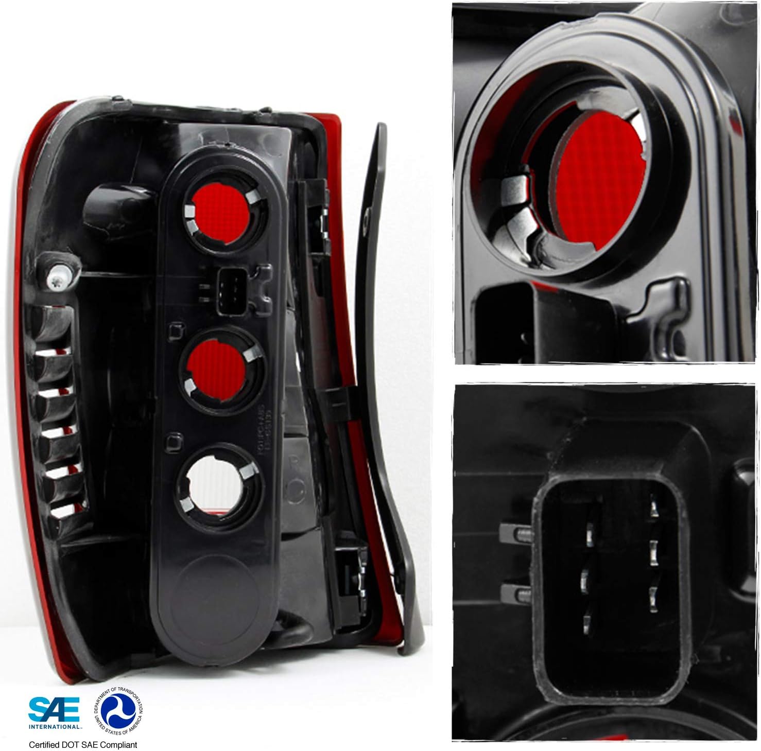 AKKON - For Jeep Grand Cherokee Dark Red Tail Lights Brake Lamps Driver Left + Passenger Right Replacement Pair