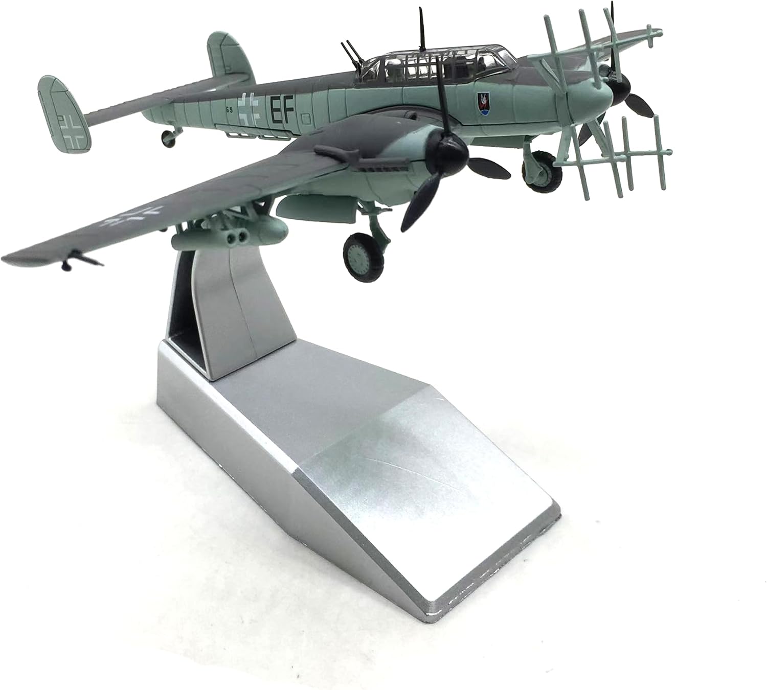 1/100 Scale Diecast Military Model Attack Plane Model German Bf-110 Fighter Jet Model Plane for Gifts