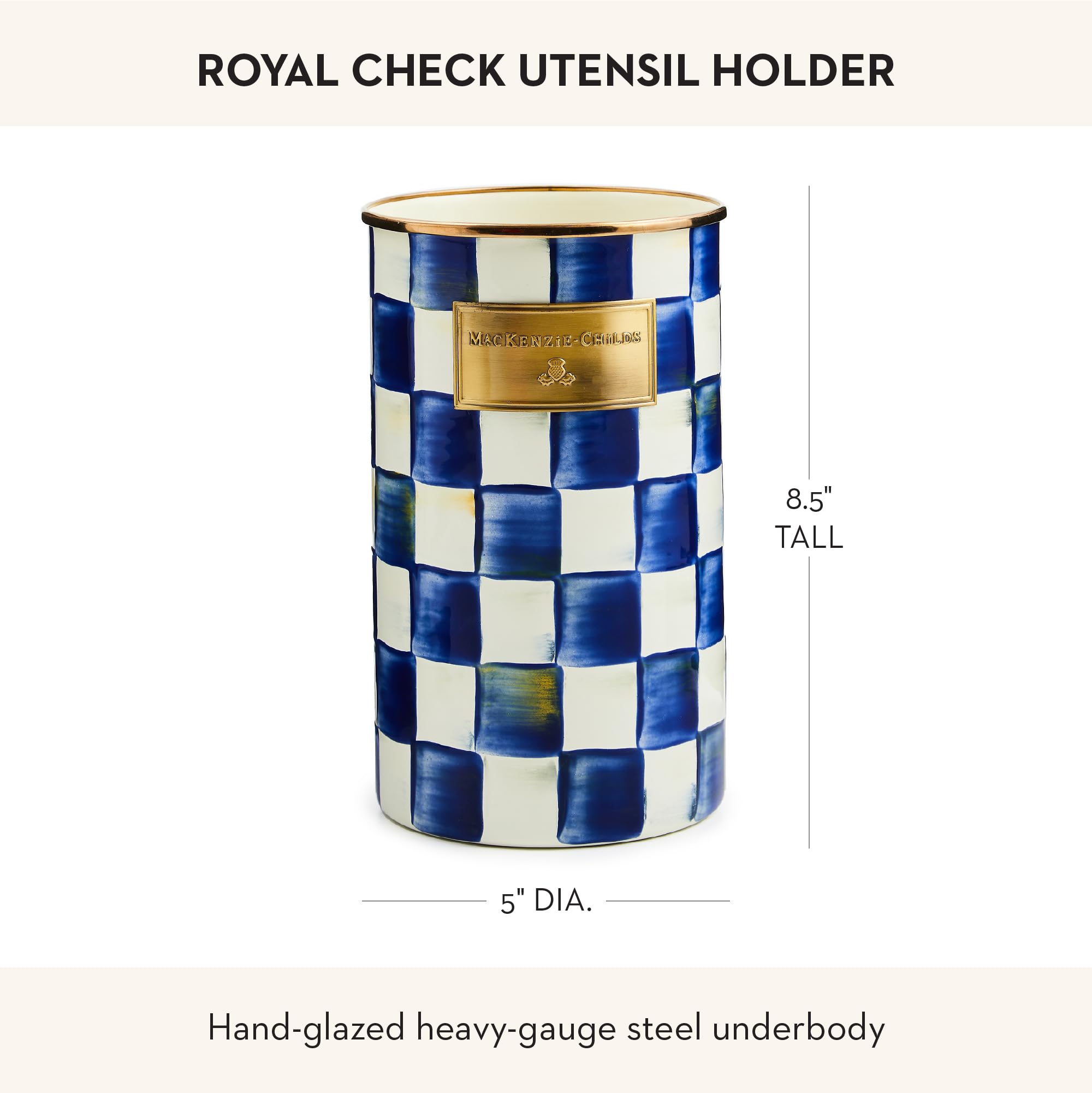 Amazon.com: MACKENZIE-CHILDS Enamel Utensil Holder, Kitchen