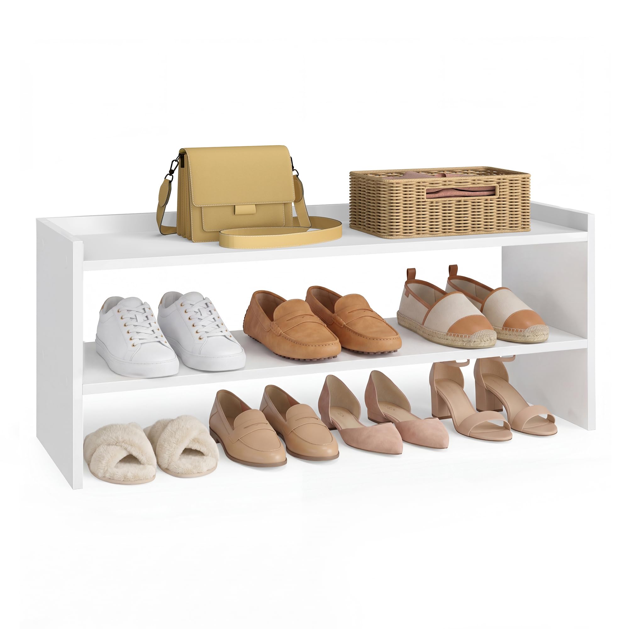 VASAGLE CUSTOS 2-Tier Shoe Rack