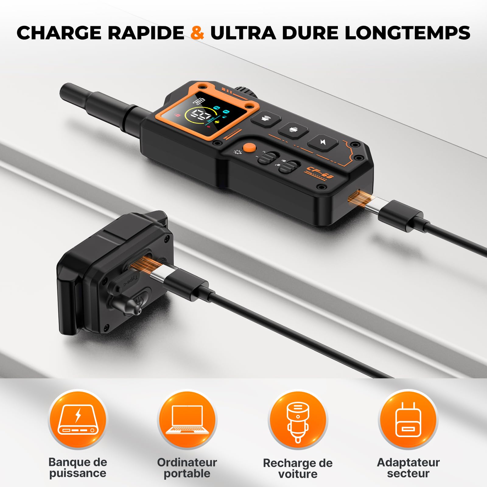 Collier de Dressage pour Chien, Portée 3000 Mètres, Collier Électrique pour Chien avec Télécommande, 4 Modes Lumières/Son/Vibration/Choc, Résistant à l'eau IP67, Adapté Aux Chiens de Petits et Grands