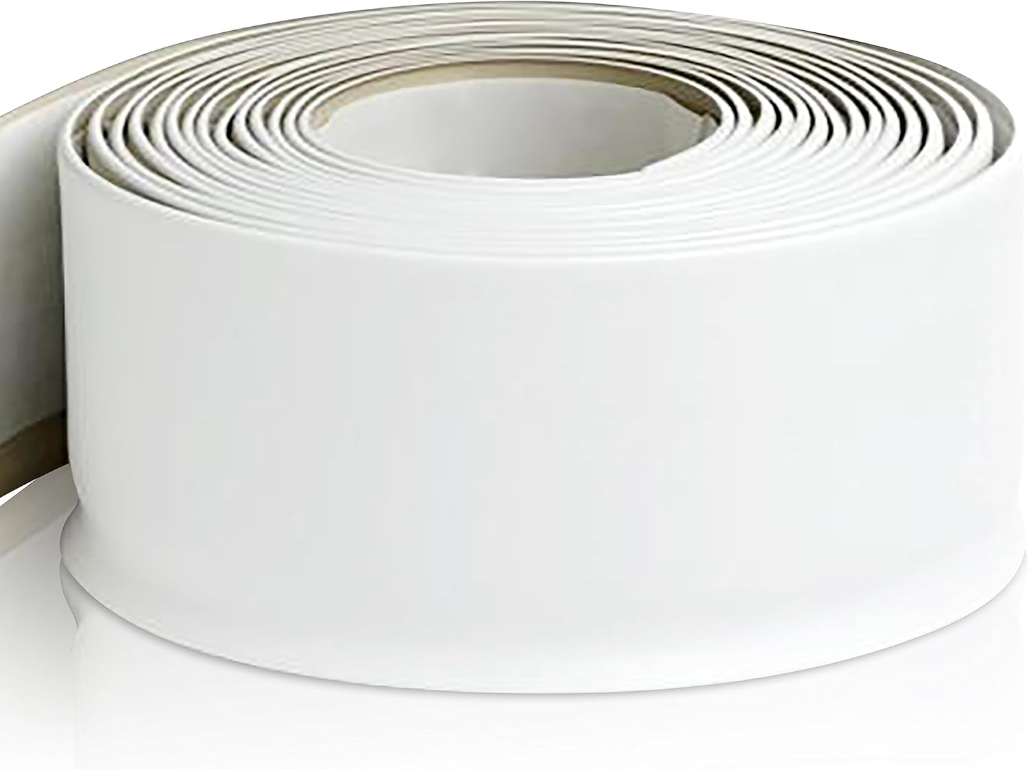 Proflex White Vinyl Wall Base 6 inch X 20 ft - Wall Base Trim with Super Strong Peel and Stick Adhesive Back - Flexible Self Stick Vinyl Wall Base - Easy Install Vinyl Floor Base with Toe