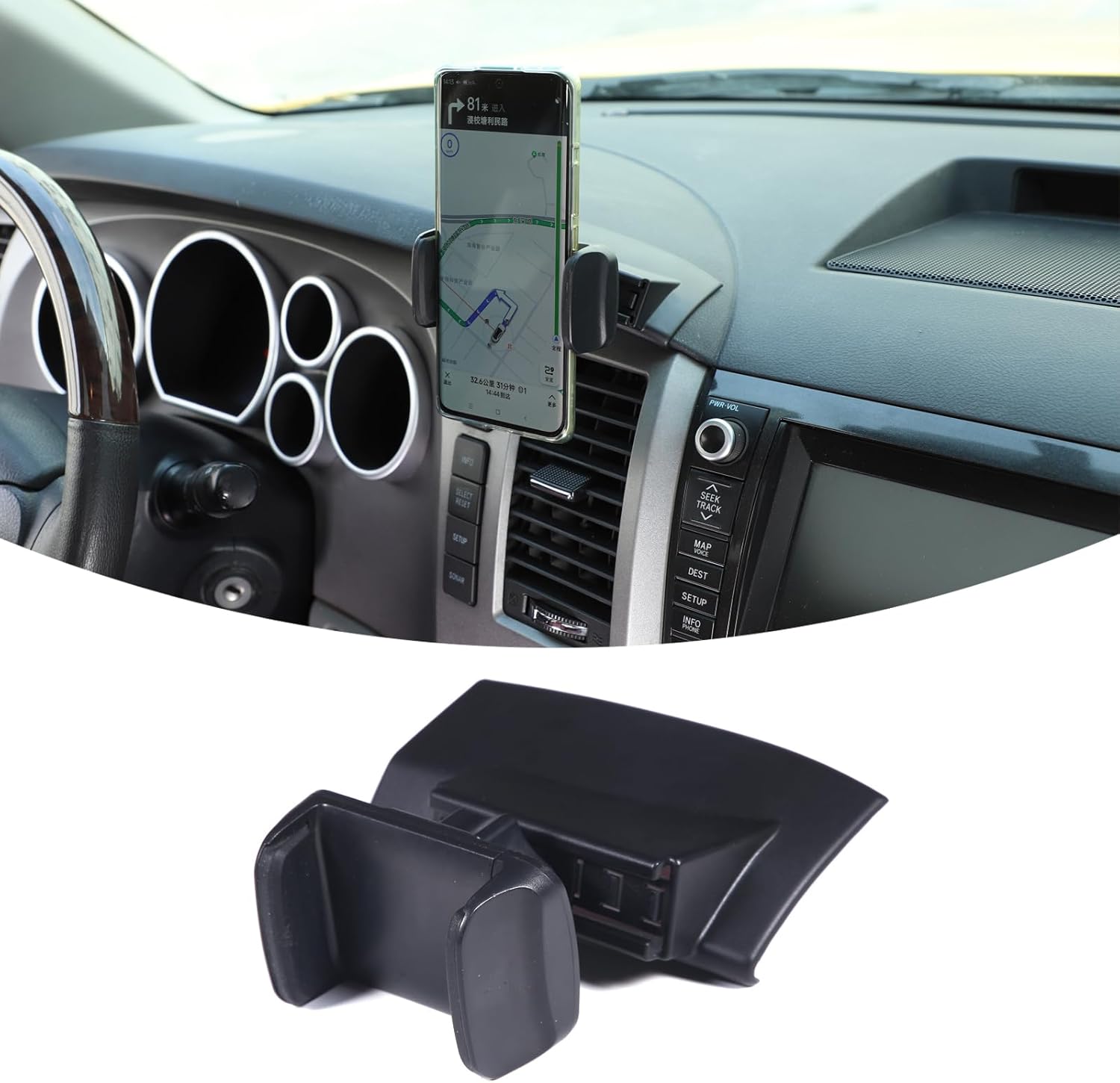 Car Phone Mount Fit Toyota Tundra/Sequoia 20072013 Car Center Console Phone Holder