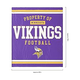 FOCO Minnesota Vikings NFL Team Property Of Sherpa Fleece Blanket