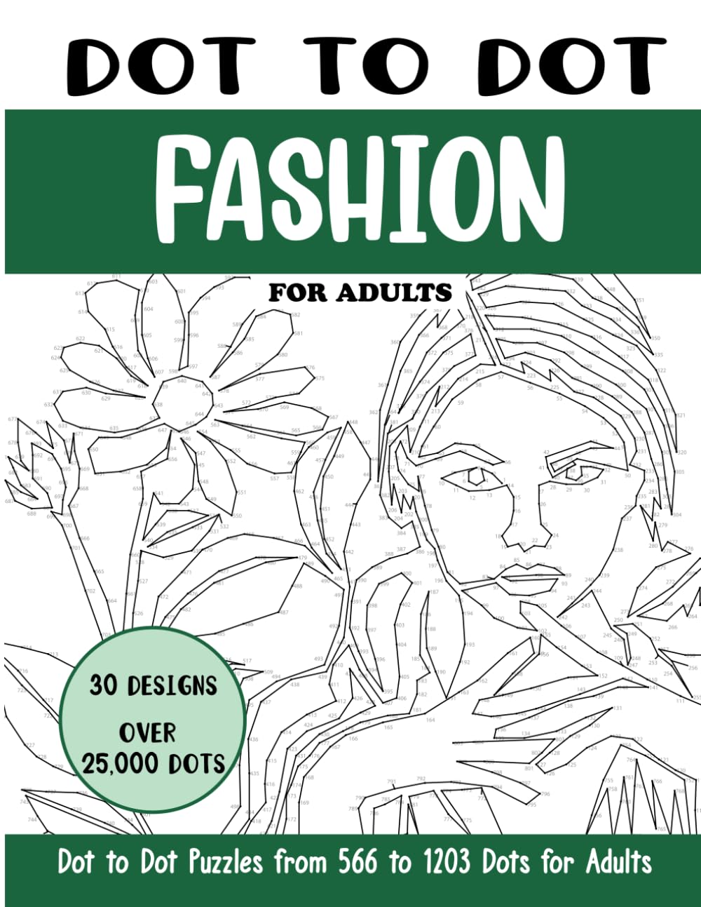 Dot to Dot Fashion for Adults: Fashion Connect the Dots Book for Adults (Over 25000 dots) (Dot to Dot Books for Adults)