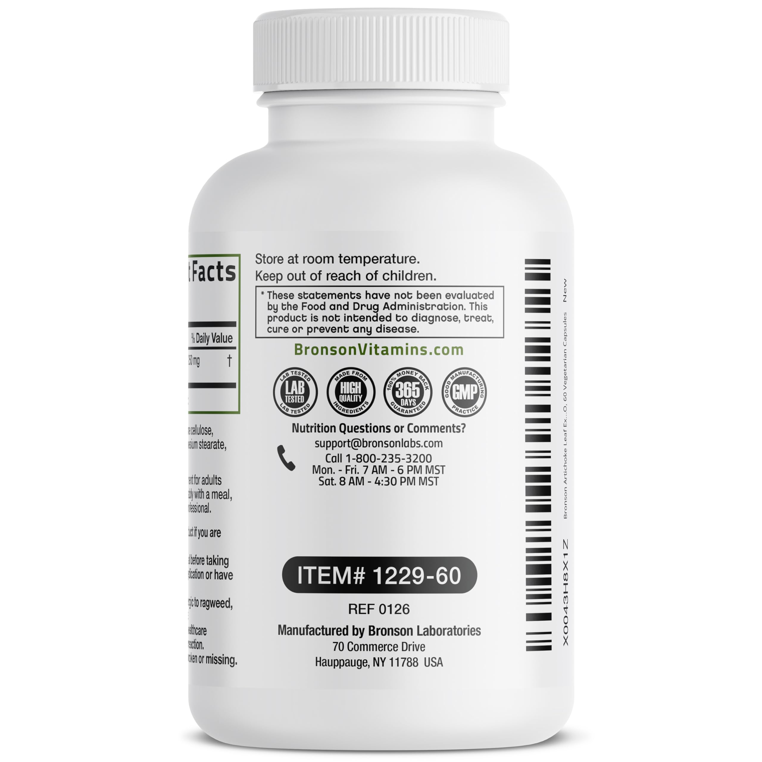 Bronson Artichoke Leaf Extract Extra Strength, 60 Vegetarian Capsules — Amazon image 5