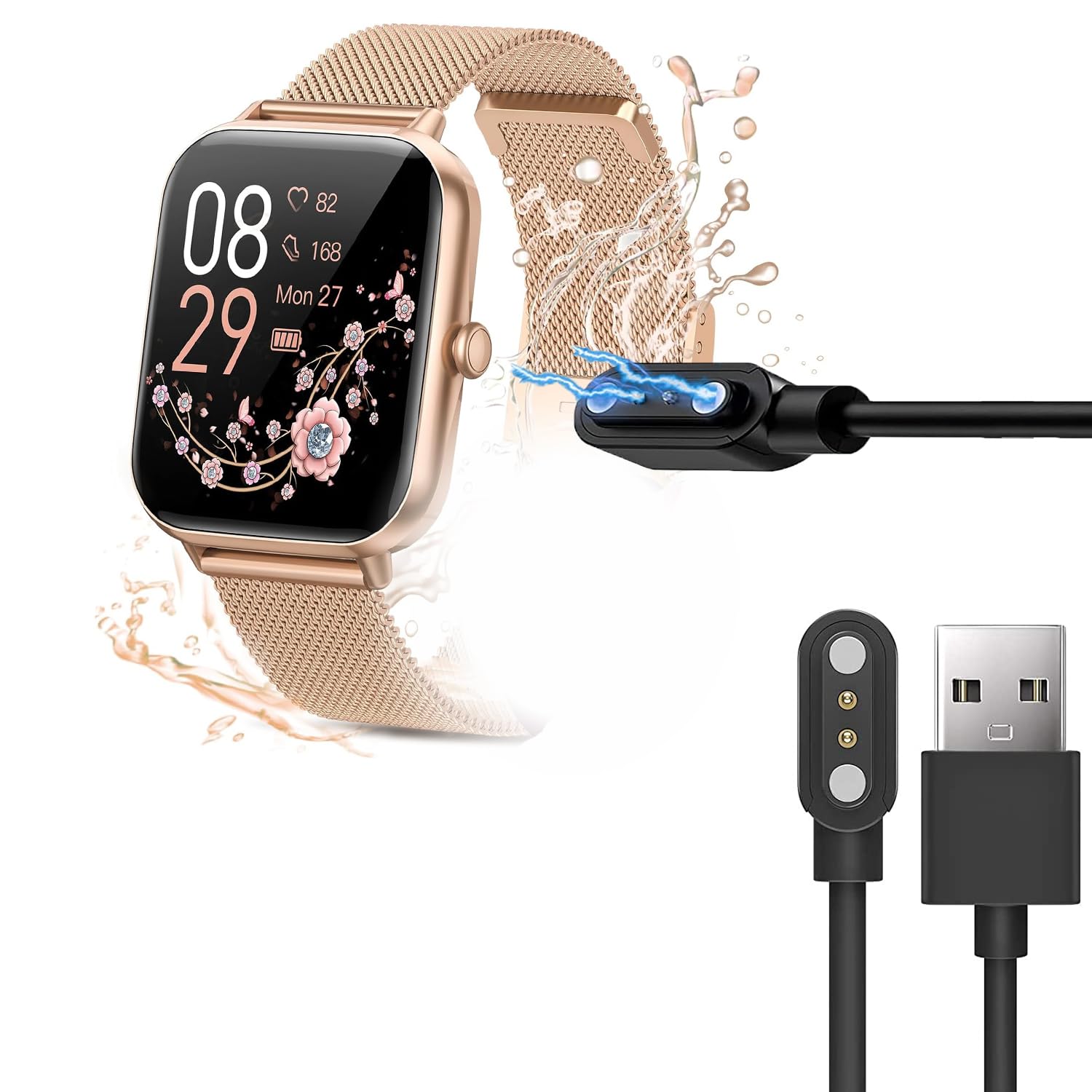 Lot De 2 Câbles Magnétiques Pour Montre RUXINGX - Charge Rapide, Longueur 1,83 M, Compatibilité Assurée