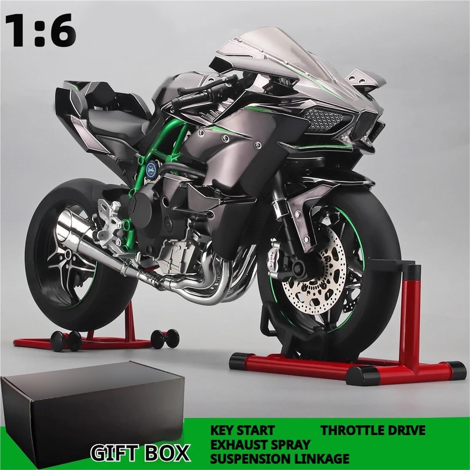 Amazon.co.jp: 1:6 ニンジャ H2R バイクモデル｜合金メタルダイ