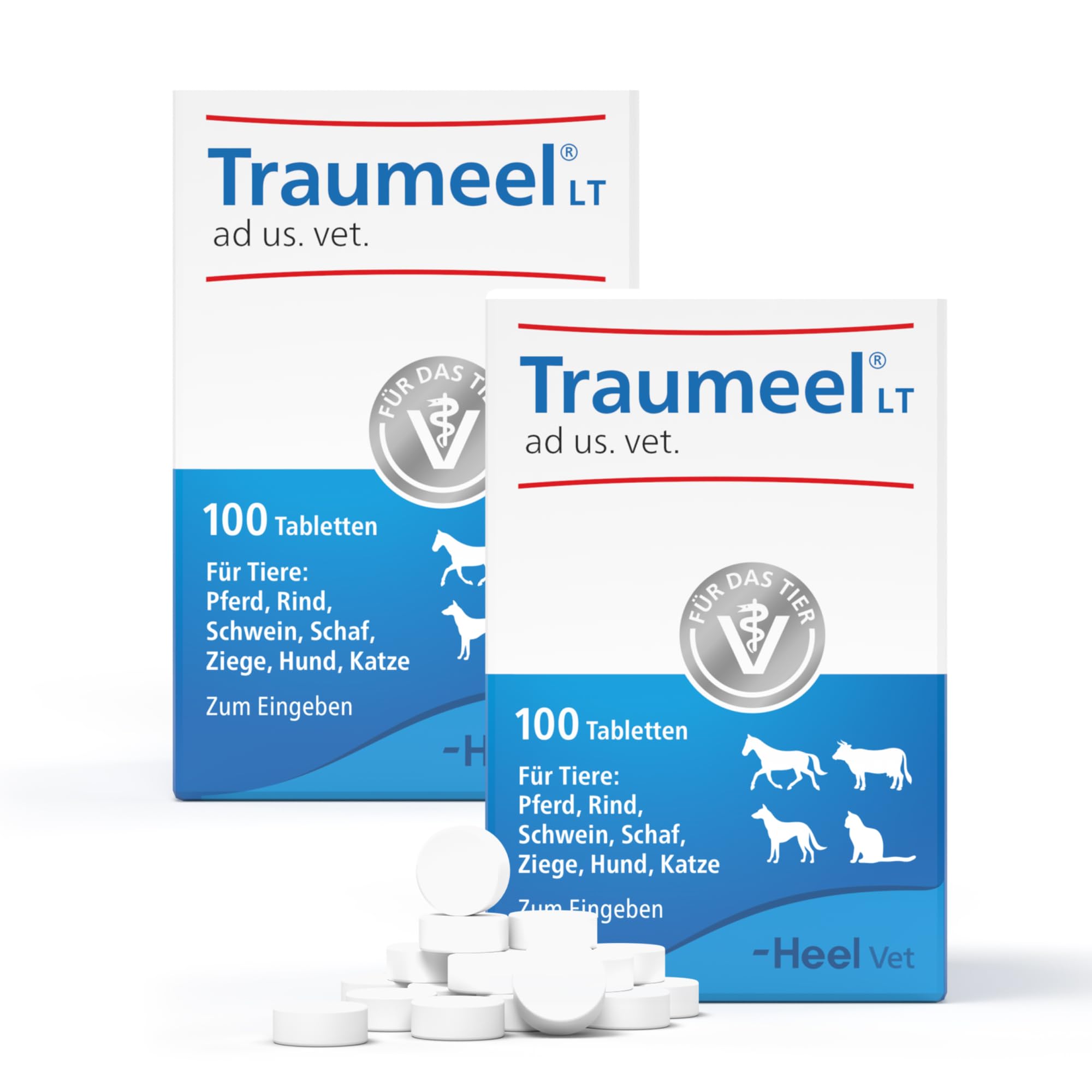 Traumeel LT ad us. vet. 2x100 Tabletten | Natürliches Tierarzneimittel für Hunde, Katzen, Pferde, Rinder, Schweine, Schafe und Ziegen | Made in Germany