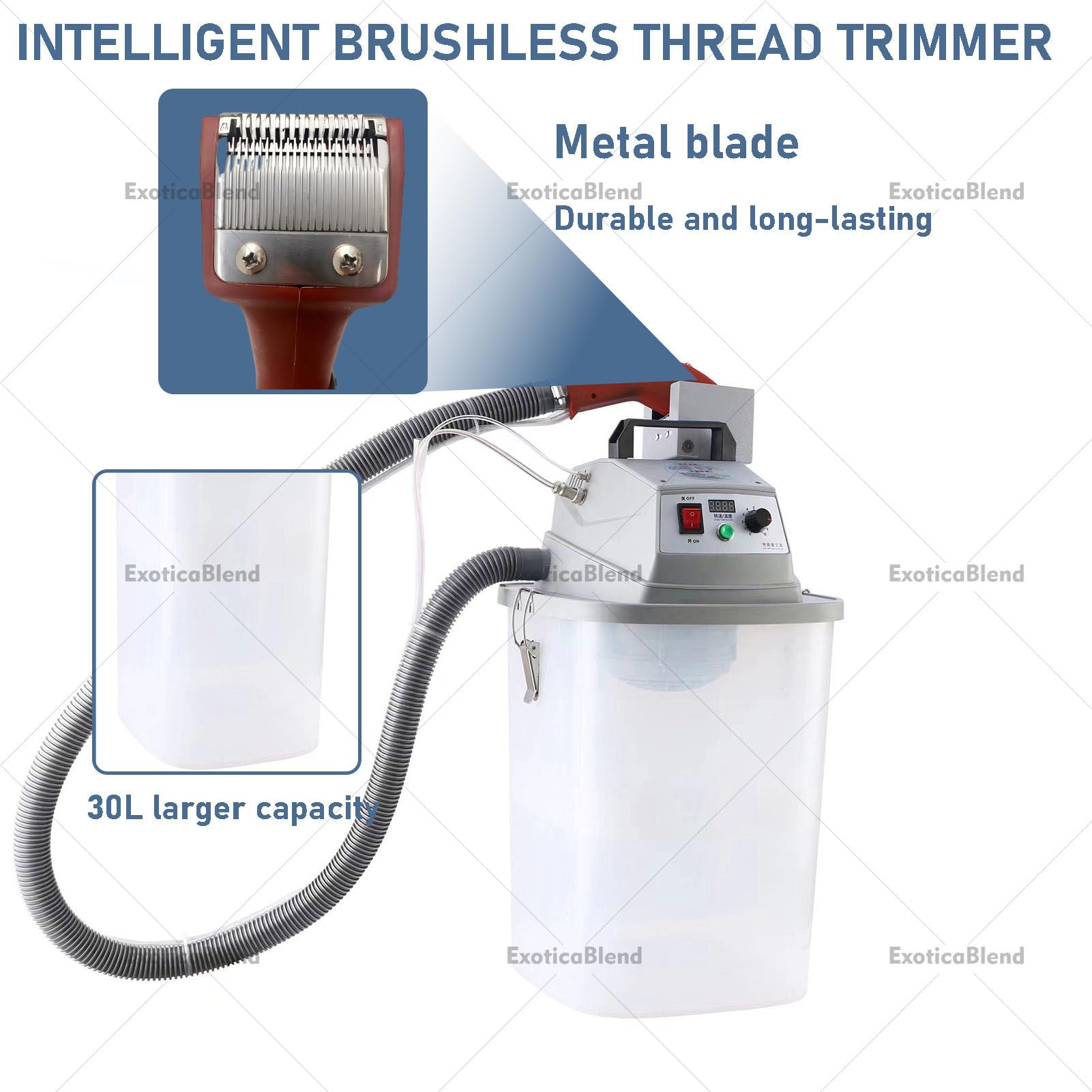 Decespugliatore elettrico brushless da 30 l, design a testa singola, ad alta velocità fino a 28000 giri/min per un taglio e un taglio efficienti del filo