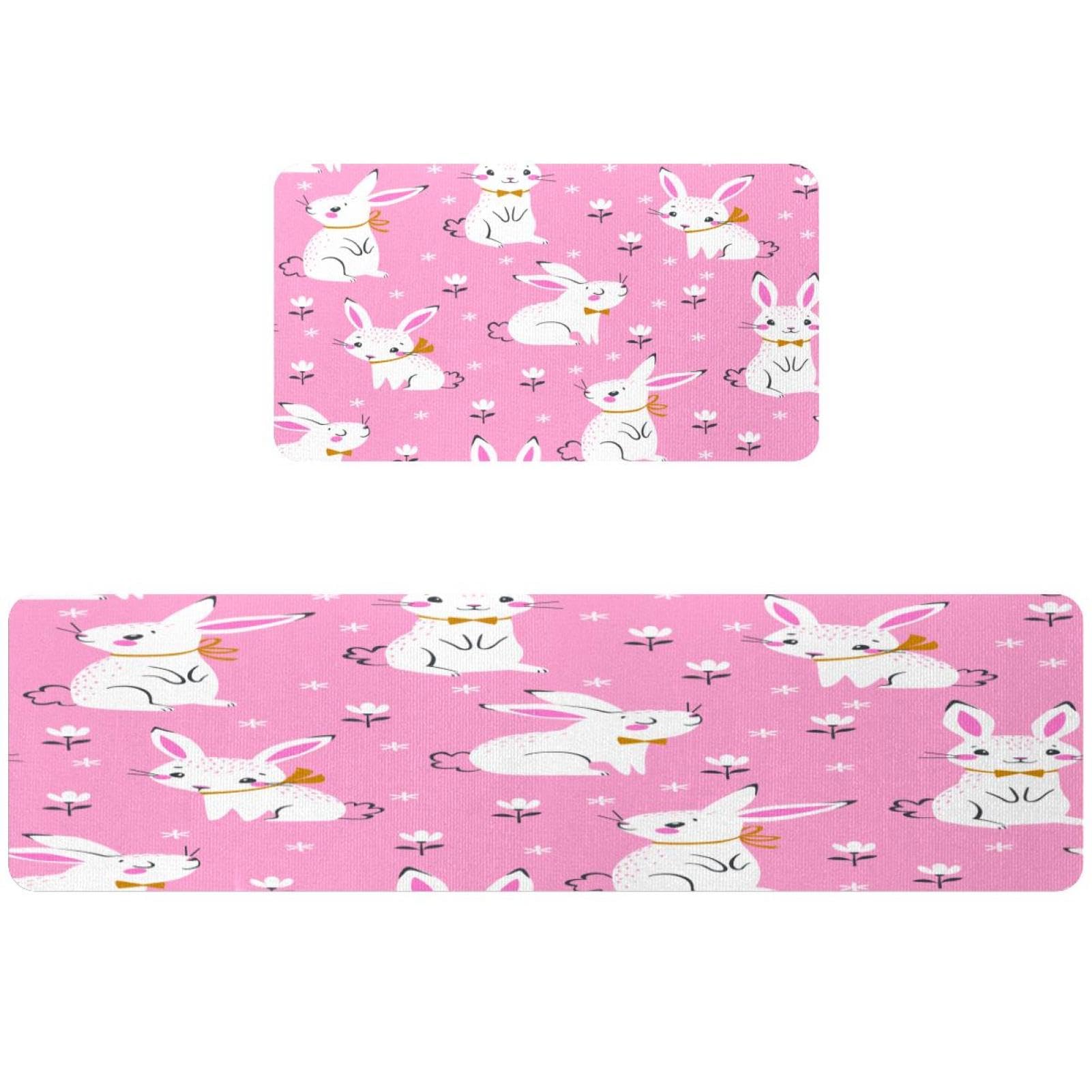 Tapis de cuisine absorbant lot de 2 lavables anti-glisse nœud doré