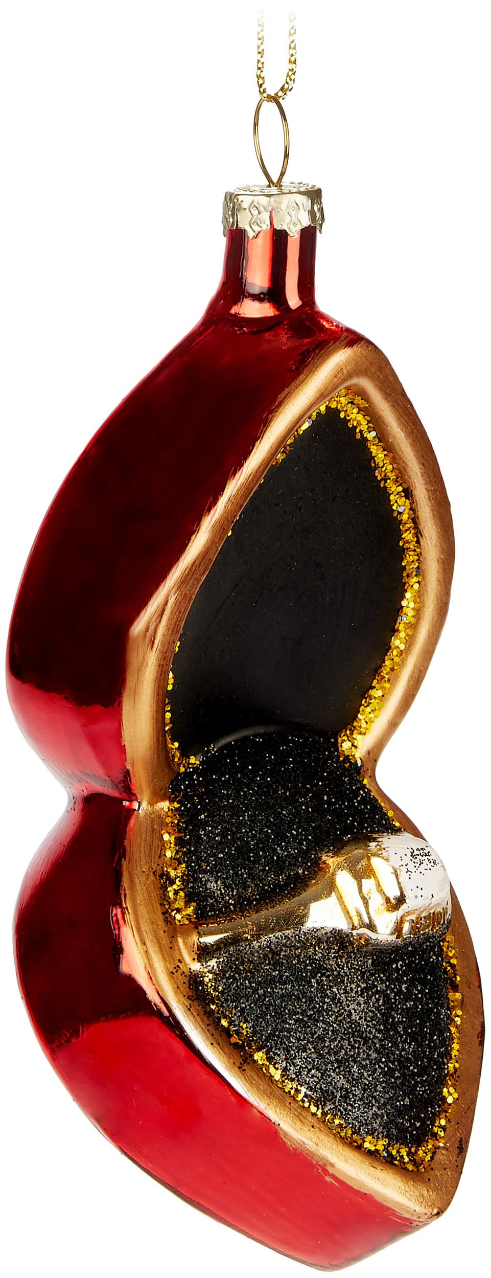 BRUBAKER Proposal Ring - Hand-Painted Glass Christmas Bauble - 5.1 inches (13 cm) Tree Bauble Proposal Wedding - Ring in Red Box - Pendant for Engaged Couples - Mouth-Blown Christmas Tree Decoration