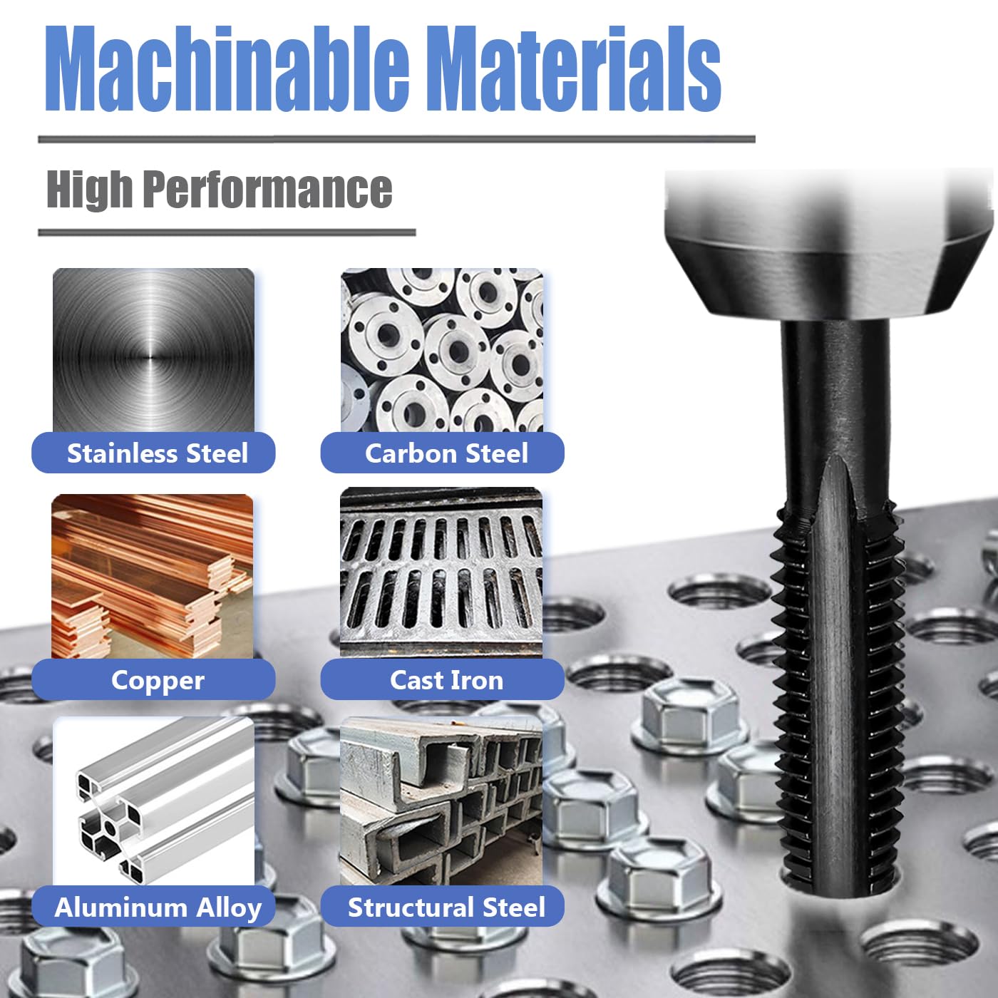 Mesee Thread Taps - Nitriding HSS Set -8