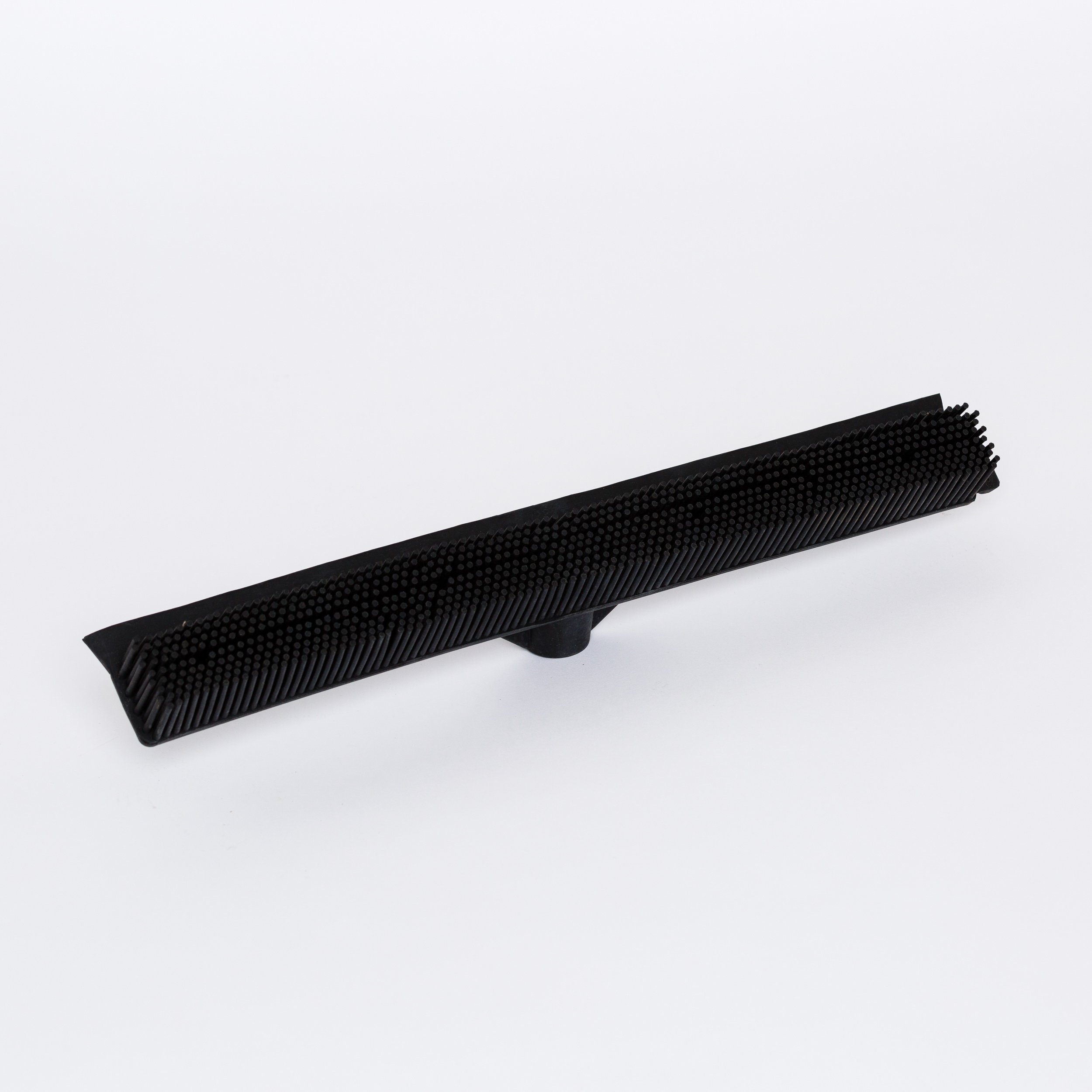 Sweepa Gummibesen Industriebesen Friseurbesen Haarbesen Noppenbesen, mit Abziehlippe und Teleskopstiel, 47 cm