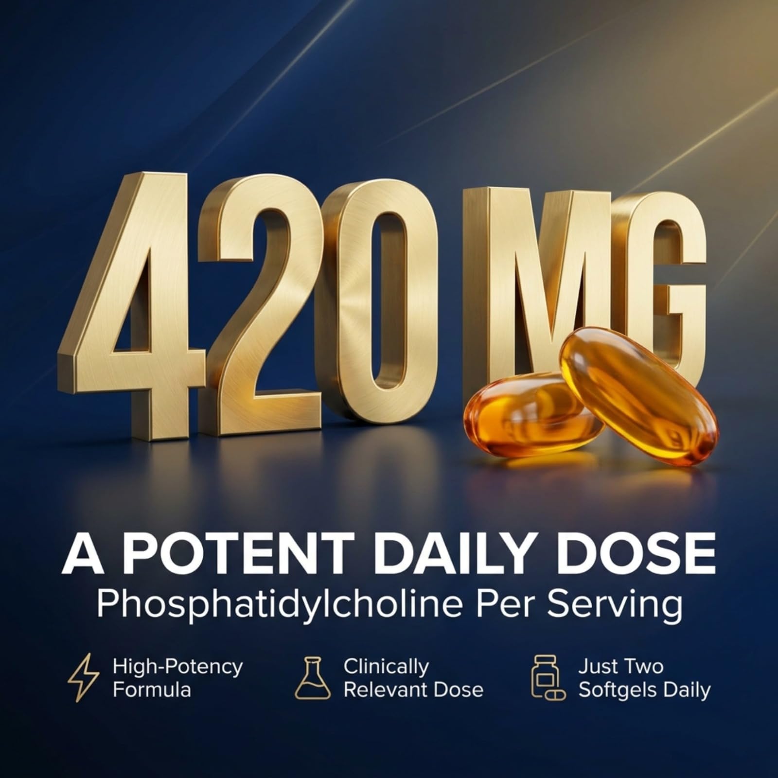 Phosphatidylcholine Choline Supplement 420mg - Liver, Brain & Cell Health — Amazon image 4