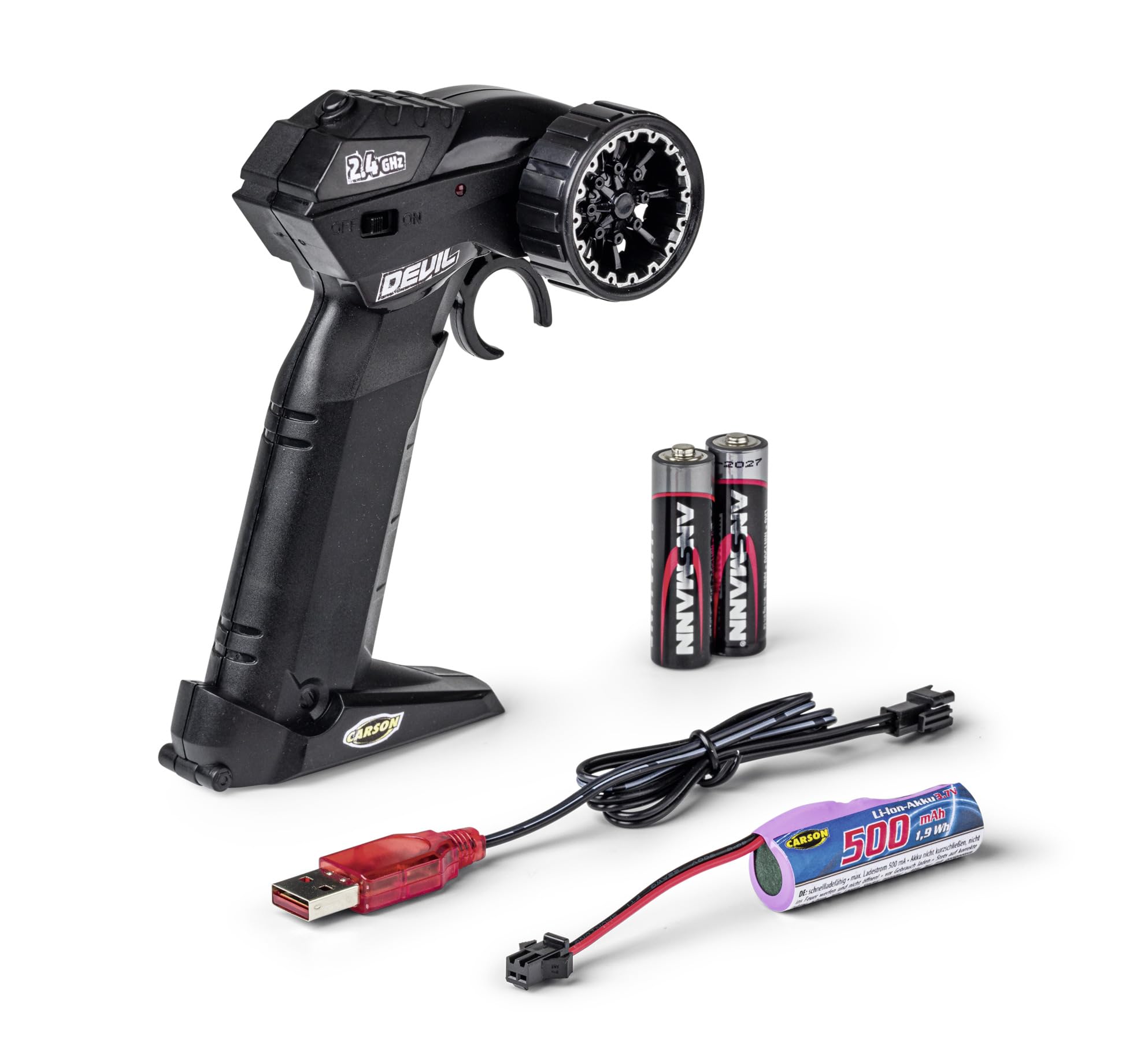 Carson 500404281 RC Devil Bike 100% RTR Verde - Moto teledirigida, 50 Minutos de conducción, Moto RC, Regalo para niños