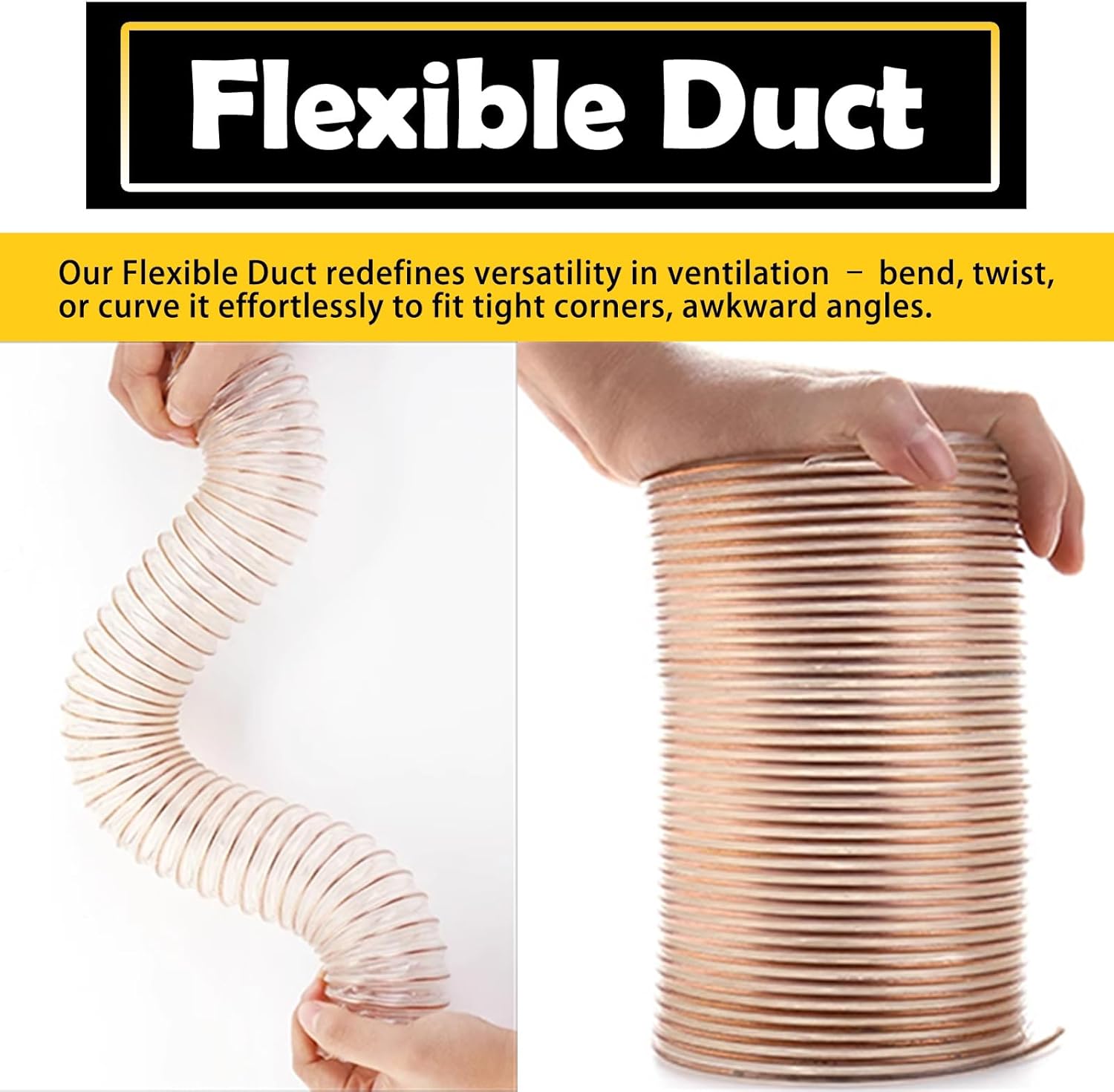 Expansion Flexible Dust Collection Hose 1/ 2/ 3/ 4", Puncture-Resistant Duct Hose for Collection Systems, Sturdy Vent Ducting for Ductwork Fan/ Radial Arm Saw /Woodworking(Id 310mm(12.2"),L1m/3.3ft)